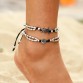 17KM Design Double Layer Pendant Anklet For Woman 2018 New Geometric Bracelet Charm Bohemian Anklets Jewelry Summer Party Gift 