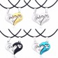 2 PCS Best Friends Necklace Jewelry Yin Yang Tai Chi Pendant Couples Paired  Necklaces&Pendants Unisex Lovers Valentine's Gift