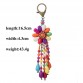 2018 Boho Handmade Colored Beaded Resin Flower Tassels Charm Keychain for Women Bohemian Fashion Keyring Bag Trinket Accessories