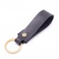 2018 New Fashion Handmade Genuine Leather Keychain Car Key Chains for Men Belt Pendant Gold Color Business Key Ring Male Jewelry