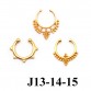 3 PCS a set  Crystal Clicker Fake Septum for Women Body Clip Hoop Vintage multicolor Fake Nose Ring Faux Piercing Body Jewelry