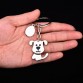 360 degree shake head activity cat and dog keychain high quality creative moving keyring fashion key chains key holder jewelry