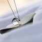 925 Sterling Silver Original Design No Fade TearDrop Pendant Party Girl Gift WaterDrop Clear Crystal Necklaces for Women Jewelry