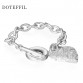 AAA 100% Sterling Silver Jewelry Female Hollow Ball Bracelet 925 Silver Heart Bracelet Top Quality