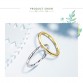 BAMOER 2 Colors 925 Sterling Silver Droplets Stackable Finger Classic Ring for Women Wedding Fine Jewelry Christmas Gift PA7132