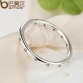 BAMOER 2 Colors 925 Sterling Silver Droplets Stackable Finger Classic Ring for Women Wedding Fine Jewelry Christmas Gift PA7132