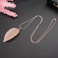 BFH Fashion Charm Maxi Design Leaf Pendant Necklaces For Women Girl Wedding Party Silver Long Necklace Jewelry Gift Wholesale