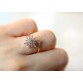 Chandler Silver Snowflake Ring With White CZ Crystal Romantic Snow Flower Floral Finger Rings Fine Jewelry  Encircle Open Anel