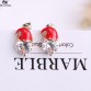 Christmas Earrings Santa Claus Studs Inlaid With Zircon  For Women Christmas Decorations Female Christmas Party Jewelry CH-24