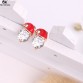 Christmas Earrings Santa Claus Studs Inlaid With Zircon  For Women Christmas Decorations Female Christmas Party Jewelry CH-24