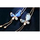 Classic Crystal Butterfly Tassel Long Necklace Women Bijoux New Fashion Jewelry Necklaces & Pendants Gift