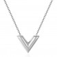 Classic Design Famous Brand V Letter Pendant Necklace For Woman Titanium Steel Woman Necklace Luxury Jewelry Female Top Quality