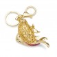 Dalaful Exquisite Enamel Crystal Fish Key Chains Holder Goldfish Bag Buckle HandBag Pendant For Car Keyrings KeyChains K239