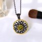DreamCarnival1989 Neo-Gothic Pendant Necklace for Women Black Gun Color Olivine CZ Costumes Jewels Hollow Collana Collier WP6484
