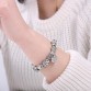ELESHE Luxury Brand Women Bracelet 925 Unique Silver Crystal Charm Bracelet for Women DIY Beads Bracelets & Bangles Jewelry Gift