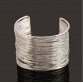 F&U New Arrival Fashion Curve Gold Color Wide Opened Cuff Bracelets & Bangles Ladies Jewelry 