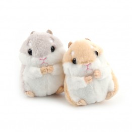 Fashion Mini Hamster Fluffy Faux Rabbit Fur Pompom Keychain Trinkets Handbag Pendant Car Key Chain Ring Holder Girls Party Gift