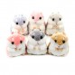 Fashion Mini Hamster Fluffy Faux Rabbit Fur Pompom Keychain Trinkets Handbag Pendant Car Key Chain Ring Holder Girls Party Gift