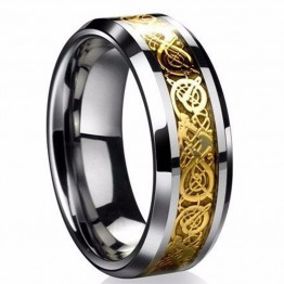 Fine jewelry stainless steel Dragon Ring Mens Jewelry Wedding Band male ring for lovers Valentine present/gift