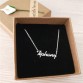 Handmade Personalized Custom Script Name Necklace Women Girls Best Gift Customize Nameplate Initials Letter Necklaces Jewelry