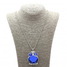 LNRRABC Women Sweater Chain Necklace Owl Design Rhinestones Crystal Pendant Necklaces Jewelry Clothing Accessories Drop Shipping