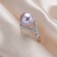 Lindo 100% real freshwater pearl ring for women 925 sterling silver adjustable ring big size 10mm AAAA natural pearl jewelry