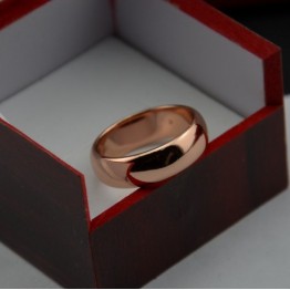Never fading rose Gold Color 6mm Brand Rings For Women men Wedding lovers Rings Rose Gold Fine jewelry