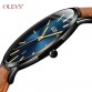 OLEVS Ultra thin Fashion Male Wristwatch Leather Watchband Business Watches Waterproof Scratch-resistant Men Watch Clock G5869P