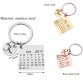 Personalized Calendar Keychain Date Customized Custom Key Chain Calendar Keychain Heart Highlighted Date Sleutelhanger With Box