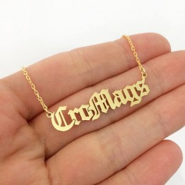 Personalized Gold Chain Gargantilha Old English Name Necklaces Maxi Colar For Women Bridesmaid Gift Best Friend Custom Jewelry