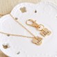 QIHE JEWELRY 2pcs/set Gold Silver Color Dog Bone Best Friends Charm Necklace & Keychain  BFF Bones Friendship Jewelry