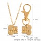 QIHE JEWELRY 2pcs/set Gold Silver Color Dog Bone Best Friends Charm Necklace & Keychain  BFF Bones Friendship Jewelry