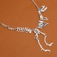 Sexy Long Necklace Gothic Tyrannosaurus Rex Skeleton Dinosaur Pendant Charm Necklace Dragon Bone Alloy Collares Silver Jewelry 