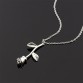Stainless Steel Chain Gold Rose Flower Charm Necklace Pendant Women Choker Boho Jewelry Collier Best Friend Statement Necklaces