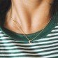 Tiny gold initial necklace gold letter necklace  initials name necklaces pendant for women girls .best birthday gift 