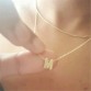 Tiny gold initial necklace gold letter necklace  initials name necklaces pendant for women girls .best birthday gift 