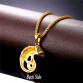 U7 Statement Necklace For Men Chain Kpop Jewelry Gold Color Stainless Steel Chameleon Dragon Animal Necklaces & Pendants P594