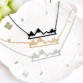 Unique Design Snow Mountain Hollow Pendant Necklace Personality 3 Colors Women Necklace Sweater Chain Jewelry For Youth Vigor 