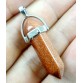 Wholesale Popular Bullet Shape 10pcs Natural Stone Pendants Quartz Crystal Mulit Color Necklace Pendulums Charms for Women