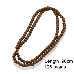 XIAOJINGLING 90cm Fashion Long Necklace Men Jewelry Simple Design 128 Beads Wood Necklaces Creative Sweater Accessories Present