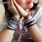 Yumfeel New Vintage Style Tibetan Silver Metal Carving Cuff Bracelets& Bangles For Women Dress Bohemian Boho Bracelet Jewelry